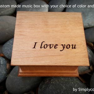 music box, wooden music box, custom music box, I love you, personalized gift, music box shop, Valentines day, anniversary gift, holiday gift