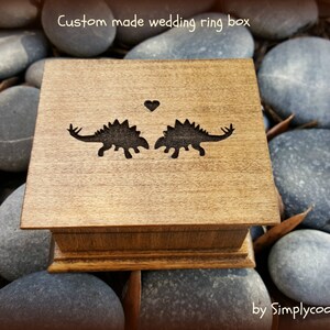 Wedding Ring Box, Ring Box, Wedding Ring Pillow, Love Dinos, Ring ...