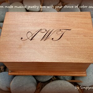 music box, custom made music box, musical jewelry box, birthday gift, personalized music box, monogrammed, baptism, christening