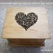 Wooden Music Box - Customized Music Box - Engraved Music Box with a heart on the top, choose your music box song and color, I love you gift 