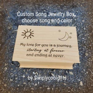 Heart Jewelry Box - Any Song Jewelry Box - Music box choose your song - Electronic music box playing your song in music box version