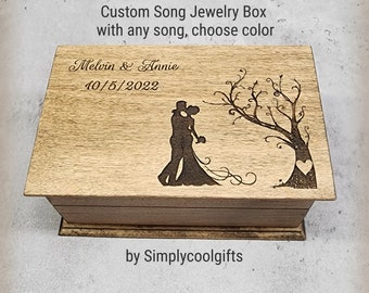 Wedding Gift idea - Music box Custom Song - Bride and Groom gift - Electronic music box playing your song in music box version, anniversary