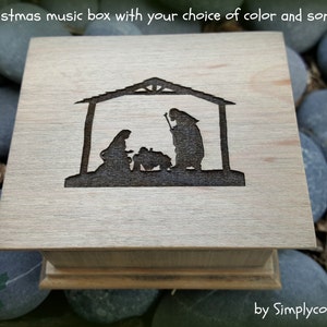 music box, musicbox, nativity, music boxes, babys first christmas, first christmas, 1st christmas, personalized music box, holiday gift idea