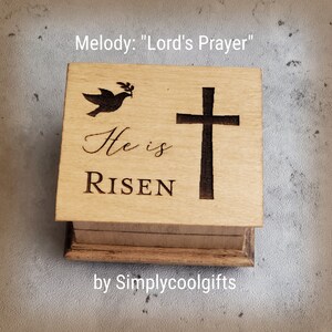 He is Risen Music Box playing Jesus Loves Me song, Best Easter gift idea