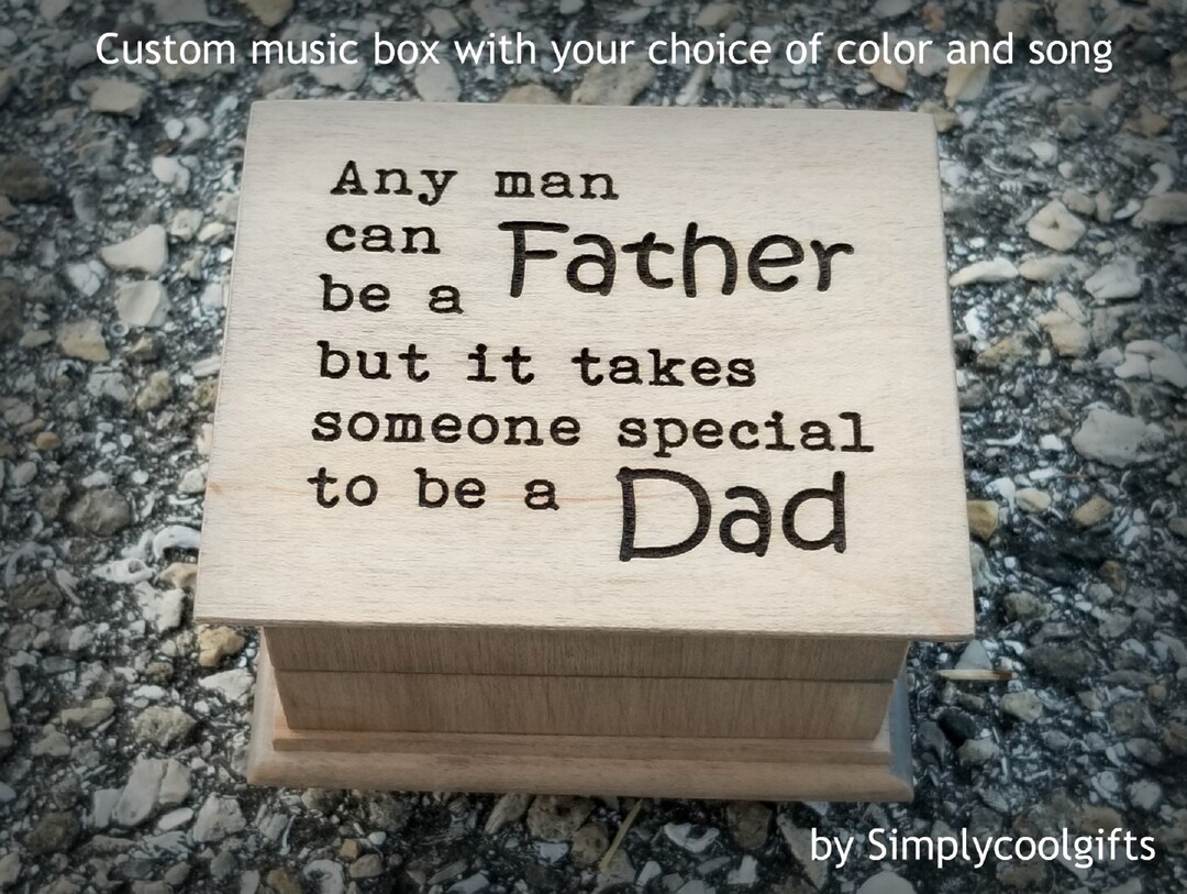 Gift for Dad Father of Bride Music Box Dad Wooden Music Box Engraved