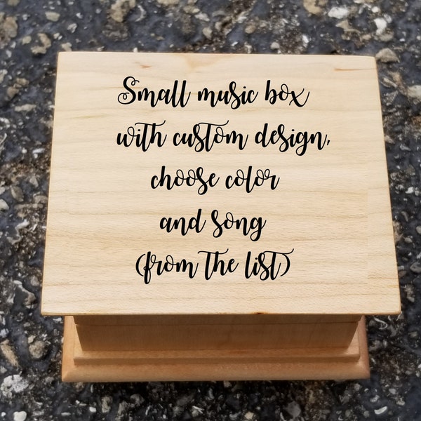 Custom Song Small Music Box Etsy