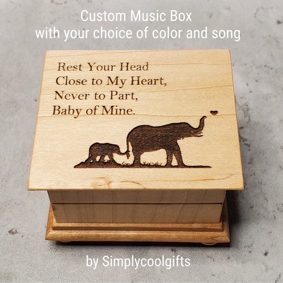 Music Box Custom Song Custom Music Box Monogrammed music box playing