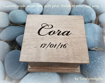music box, wooden music box, custom made music box, customized music box, personalized music box, musical box, name gift, gift for daughter