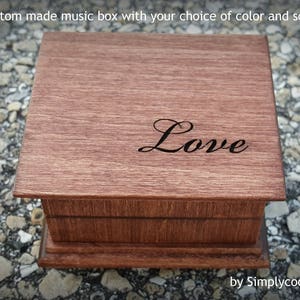 Love, music box, anniversary gift, wooden music box, custom music box, personalized music box, simplycoolgifts, Christmas, Valentines gift