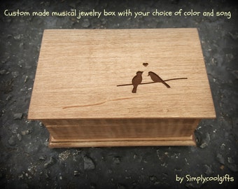 music box, custom jewelry box, musical jewelry box, anniversary gift, musicbox, personalized music box, valentines day gift, love music box