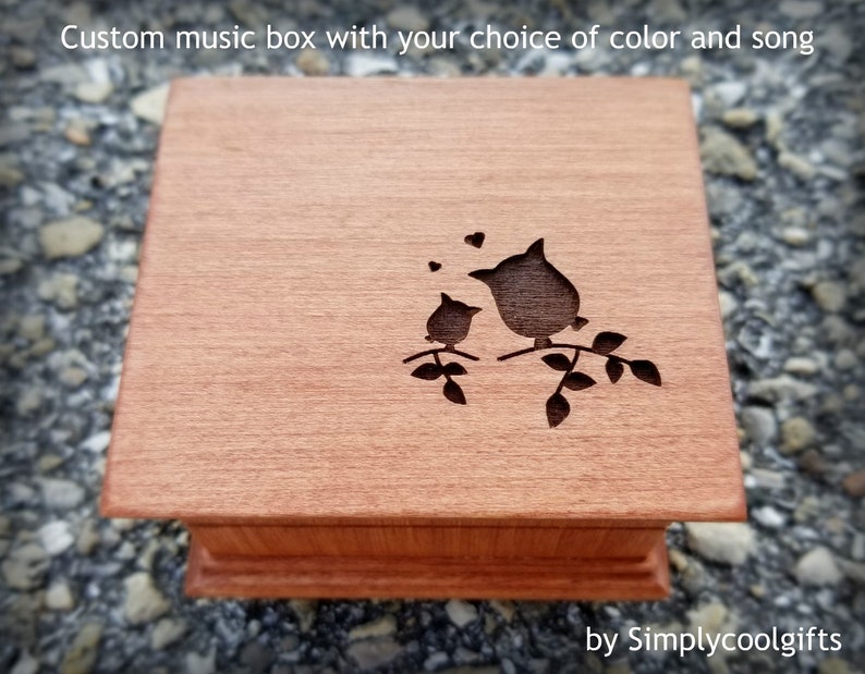 Music Box Love Owls Music Box Owls Music Box Mother's Etsy