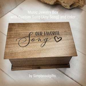 Our Favorite Song Box - Custom Song Jewelry Box - Music box choose your song - Electronic music box playing your song in music box version