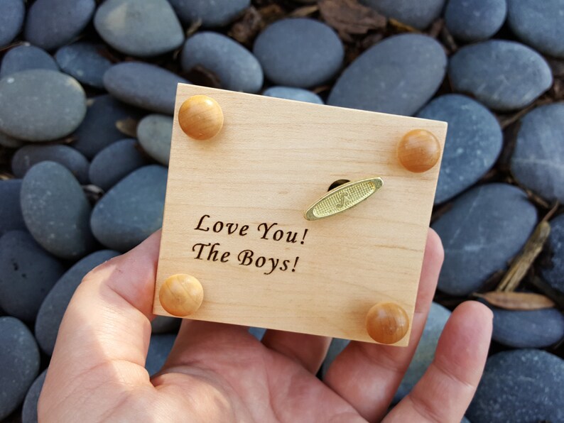 Custom Music Box Name Engraved Gift Personalized Box, Wooden Music Box with your name engraved, choose your song and color image 4
