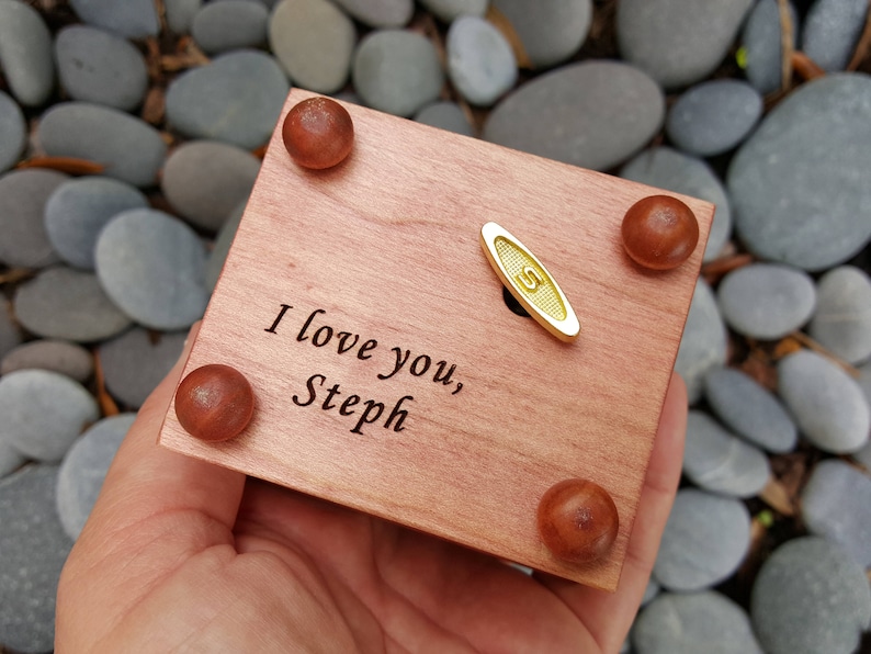 personalized gift for Dad choose your color and song music box custom engraved Father of the Bride gift