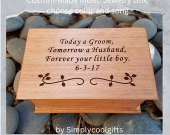 Forever Your Little Boy Gift - Jewelry Box for Mother of the Groom - Custom-made jewelry box choose color and song