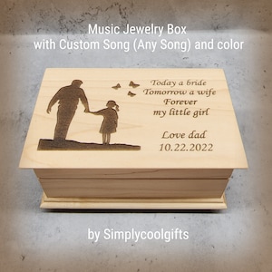 Bride gift from Dad - Daughter gift from Dad -  Electronic music box playing your song music box version, gift for your little girl