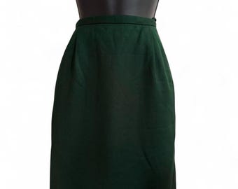 Authentischer Vintage-Bleistiftrock von Anne Klein aus 100 % Wolle, Ende der 70er/Anfang der 80er Jahre.