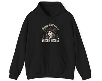 Hexen-Hoodie mit Hexenmotiv | Fröhliches Halloween-Sweatshirt