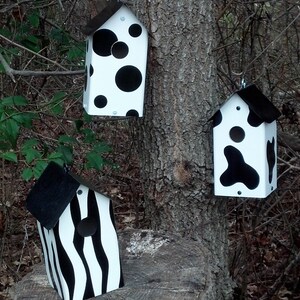 Black & White Birdhouse | Etsy