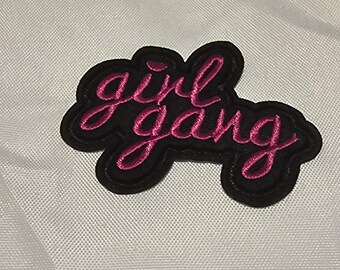 Écusson thermocollant brodé « Girl Gang », écusson d'amitié pour femmes, application mignonne pour veste, sac à dos ou chapeau
