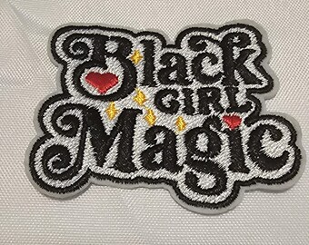 Écusson thermocollant brodé « Black Girl Magic », écusson orné « Black Girl Pride », appliqué mélanine
