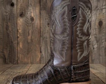 Vintage Exotic Tony Lama El Rey Genuine Ostrich Western Cowboy  Boots Men’s 9 D Tony Lama El Rey Vintage Gray Full Quill Ostrich Cowboy  main image 4