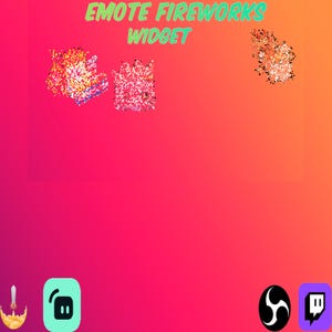 Fireworks Emote Widget for Streamers | Animated User Interface, Customizable (Digital Download) | V1.0.0