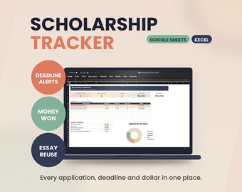 Stipendien-Tracker-Tabelle, Planer für Stipendienanträge (Google Sheets, Excel)