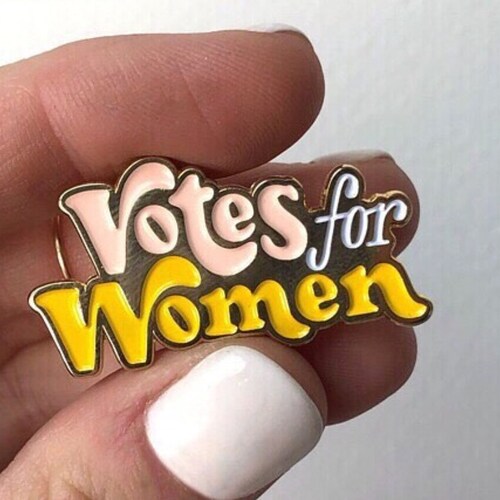 Votes for Women Enamel Pin | feminist pin, US elections, lapel pin badge, reproductive rights, women's rights
