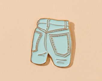 Mom Jeans Enamel Pin | lapel, pin, badge, backpack, bag accessory