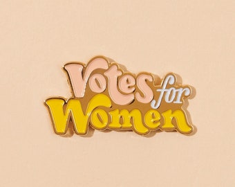 Votes for Women Enamel Pin | feminist pin, US elections, lapel pin badge, reproductive rights, women's rights