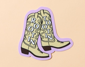 Rootin' Tootin' Western Cowboy Boots Sticker | western revival sticker