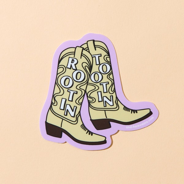 Rootin' Tootin' Western Cowboy Boots Sticker | western revival sticker