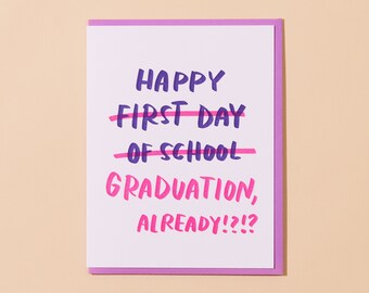 Graduation, Already?! Letterpress Greeting Card | happy graduation, funny college card