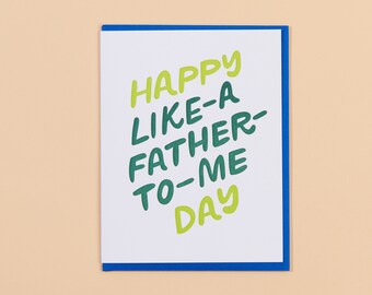 Like a Father Letterpress Greeting Card | Father's Day card, father figure, gift, blank card