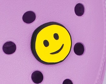 Smiley Clog Charm | jibbitz, shoe charm for crocs, rubber clogs