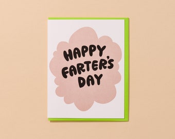 Happy Farter's Day Greeting Card | funny card for dad, funny fathers day card, fart card