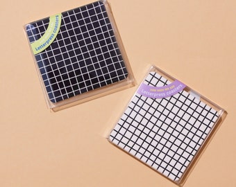 Kaleidoscope Scalloped Letterpress Coaster Set | y2k housewarming gift