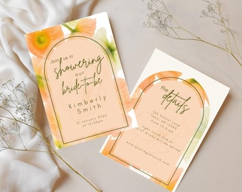Floral Bridal Shower Invitation | Digital Template