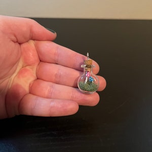 Custom Ultra Mini Glow-in-The-Dark Mushroom Bottle Charm image 1