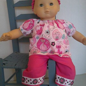 Ann Lauren Pink Short Sleeve Baby Doll Romper - Clothes For 15-18 Inch Dolls