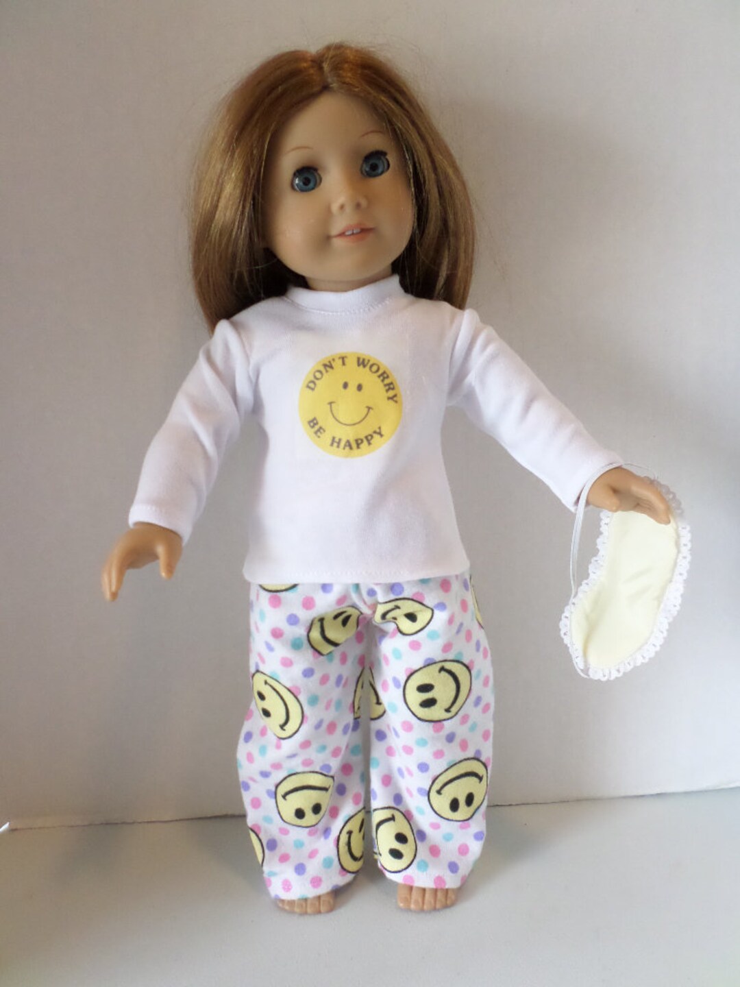 Smiley Happy Face Flannel Pajamas and White Knit Happy Smiley Etsy