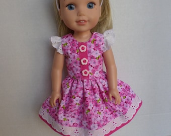 wellie wishers princess dress Doll Clothes Fit 14" Wellie Wishers Blue Princess Dress + Tiara