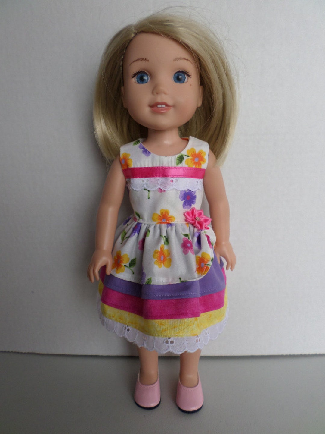 Purple Pink and Yellow Floral Spring or Summer Party Dress - Etsy