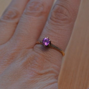 Beautiful antique victorian 10k gold engagement ring with ruby / antique victorian ruby engagement ring UNUSUAL SIZE approx 8.875 / MJAZZN