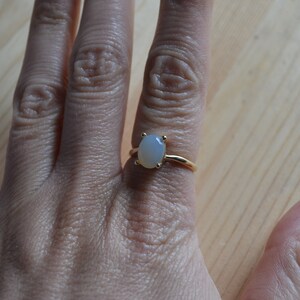 Beautiful vintage victorian style 14k gold ring with moonstone / 14k gold moonstone ring / 14k solitaire ring / WERTJJ image 5