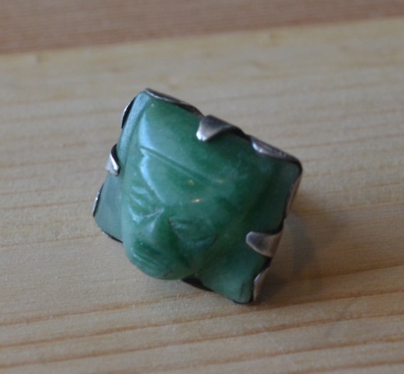 Beautiful vintage Mexican sterling silver Aztec fa