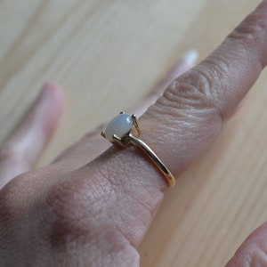 Beautiful vintage victorian style 14k gold ring with moonstone / 14k gold moonstone ring / 14k solitaire ring / WERTJJ image 4