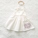 Baby girls white dress, monogrammed white dress, coming home, take home outfit, shower gift, keepsake dress, easter dress
