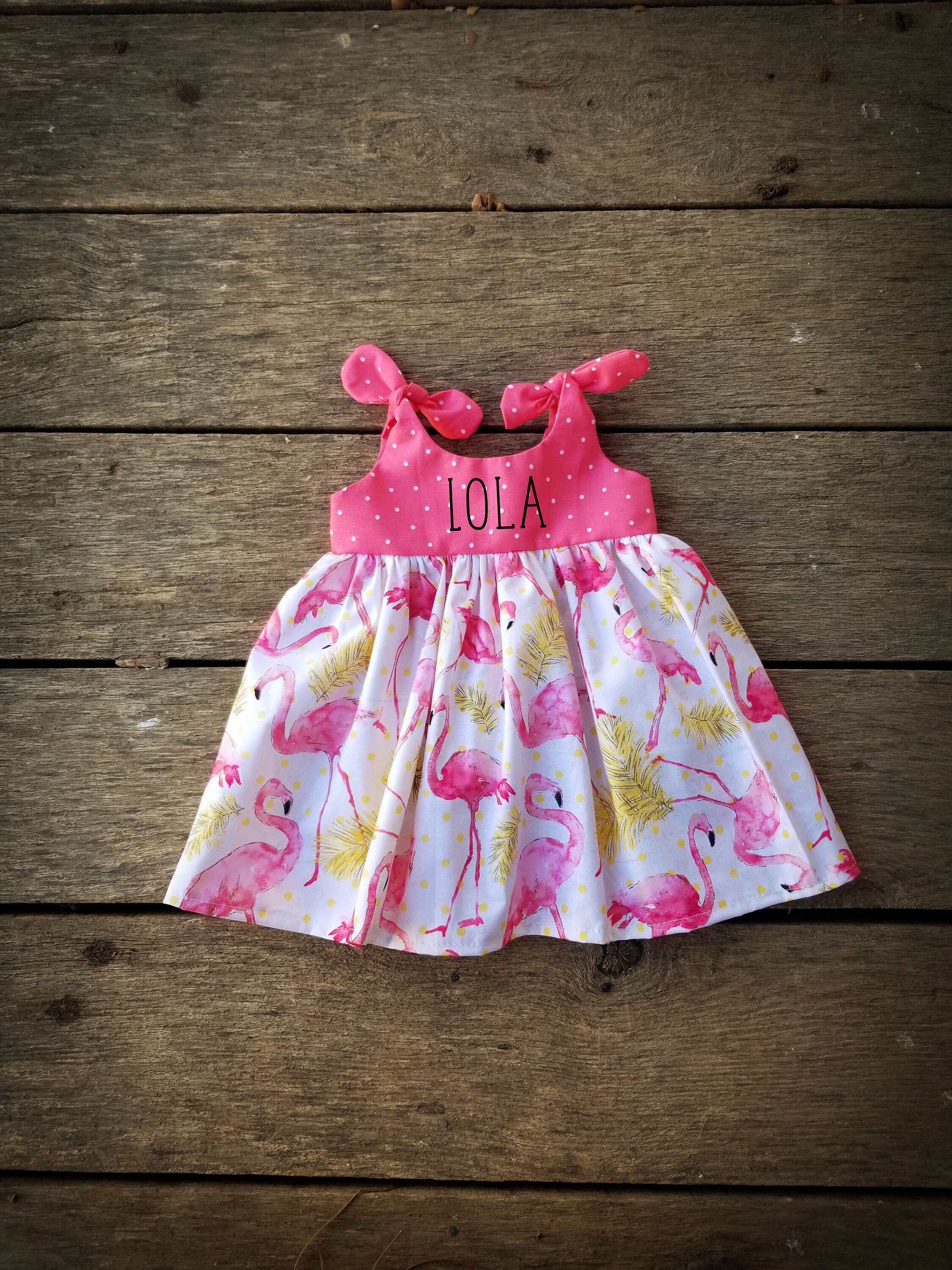 flamingo dress baby girl